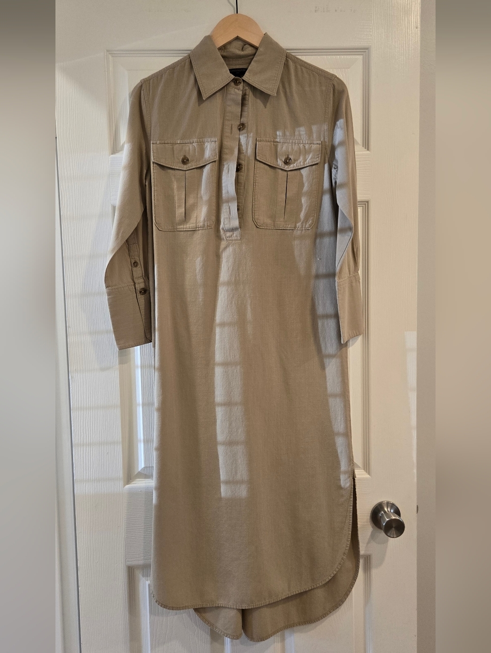 Banana Republic Taupe Linen Blend Dress